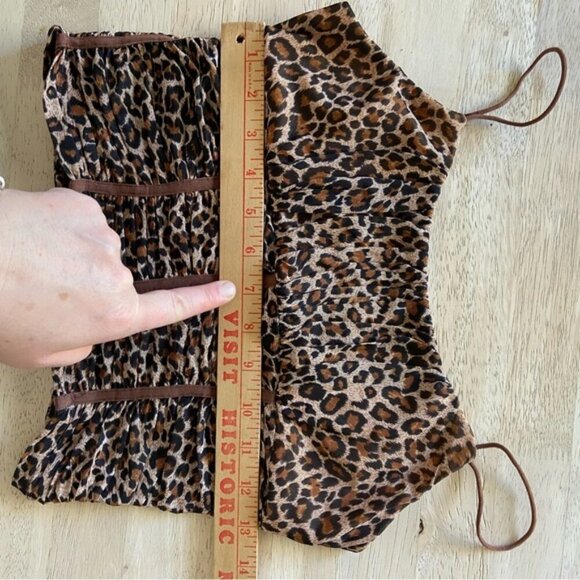 Princess Polly Zaylee Leopard Print Corset Top Women’s Size 4 - Picture 5 of 9